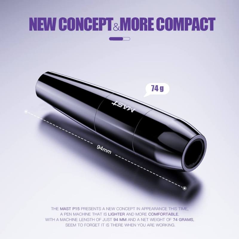 Maszynka do tatuażu MAST P15 Black - obrazek 3