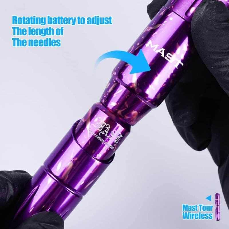 Maszynka do tatuażu MAST Tour Wireless Purple - obrazek 3