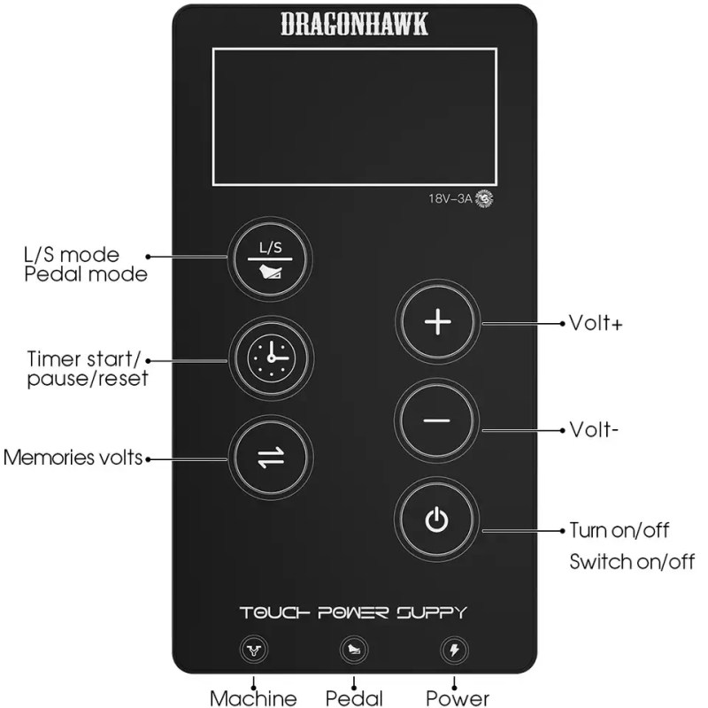 Zasilacz DRAGONHAWK Touch Digital LCD - obrazek 3