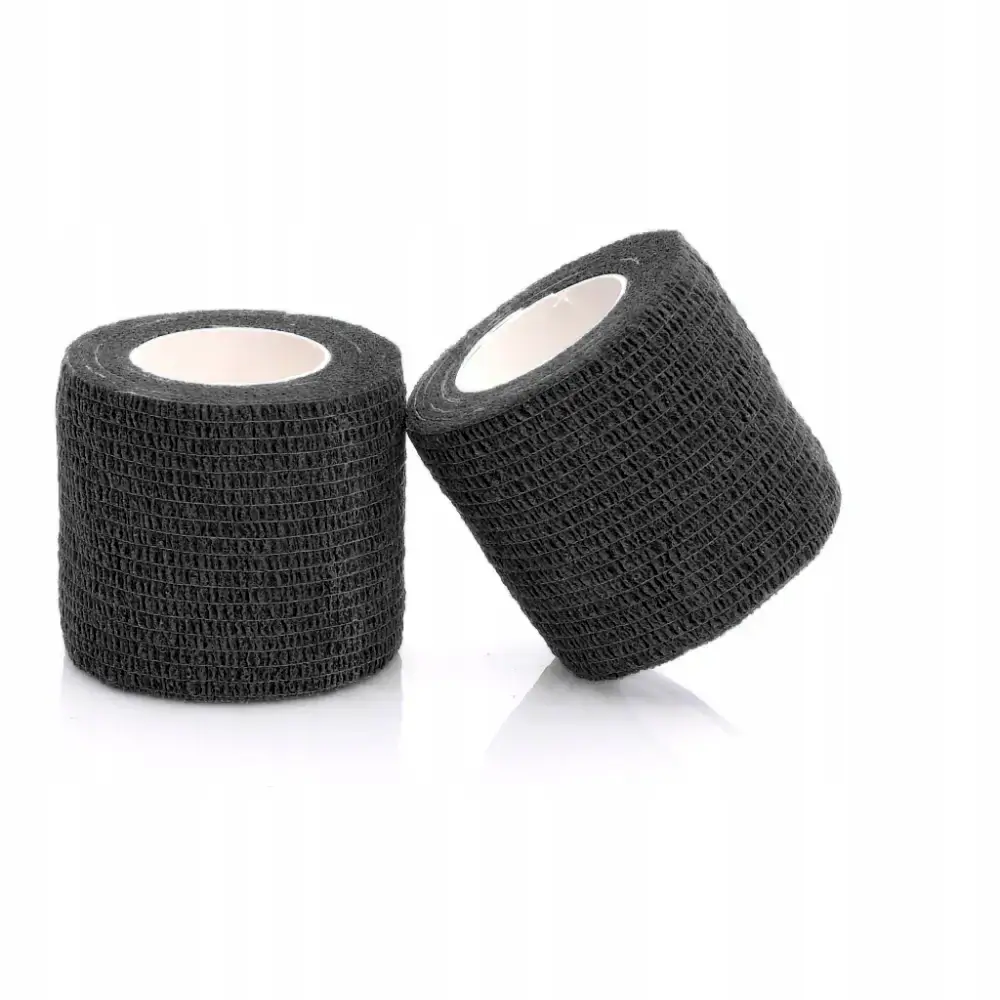 Bandaż kohezyjny 4,5m x 5cm czarny Bandaż kohezyjny samoprzylepny 4,5cm x 5m Czarny - obrazek 1
