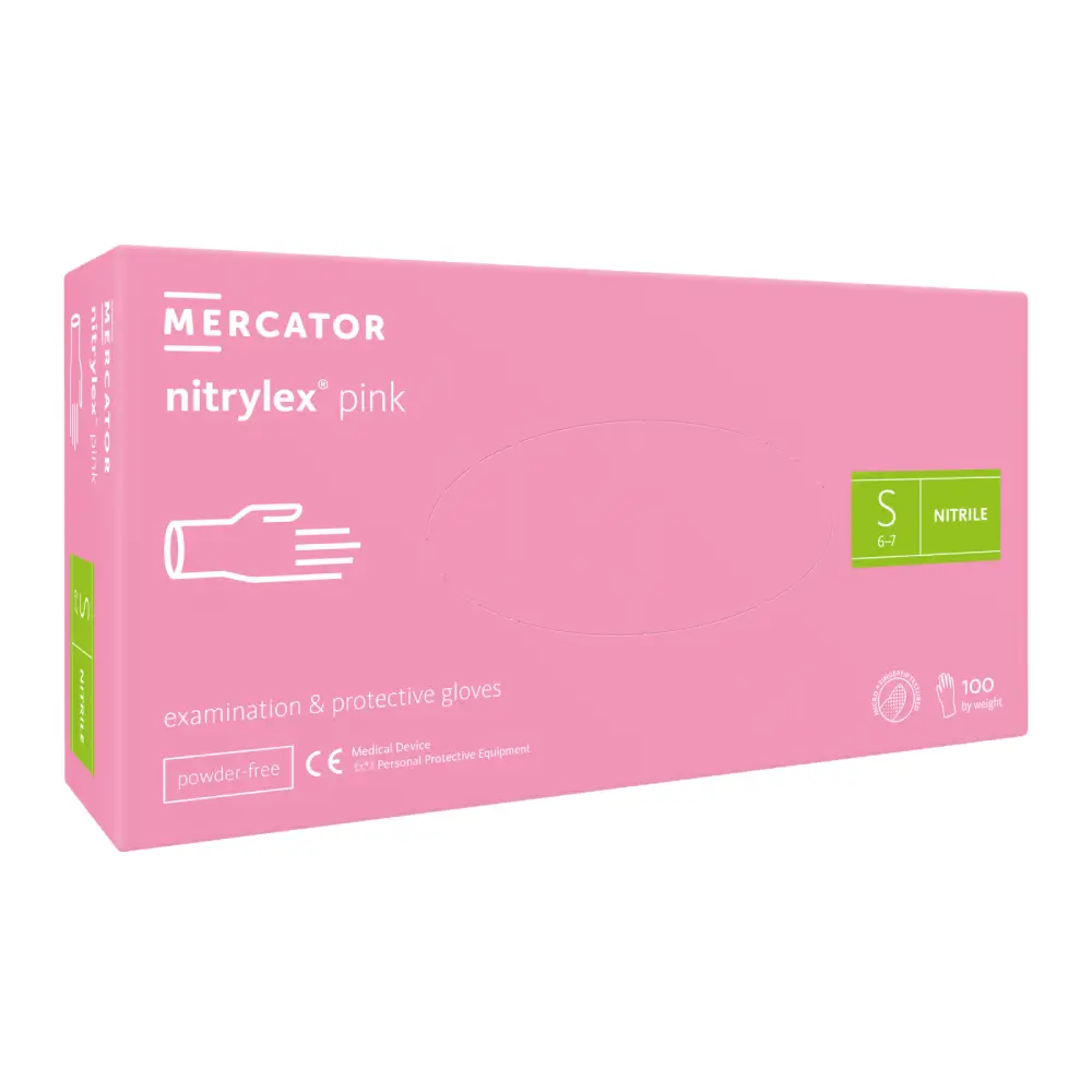 Rękawice nitrylowe NITRYLEX Pink S 100szt Rękawice nitrylowe NITRYLEX Pink S 100szt