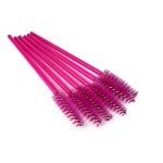 Szczoteczki do rzęs i brwi 50szt Ciemnoróżowe - obrazek 2