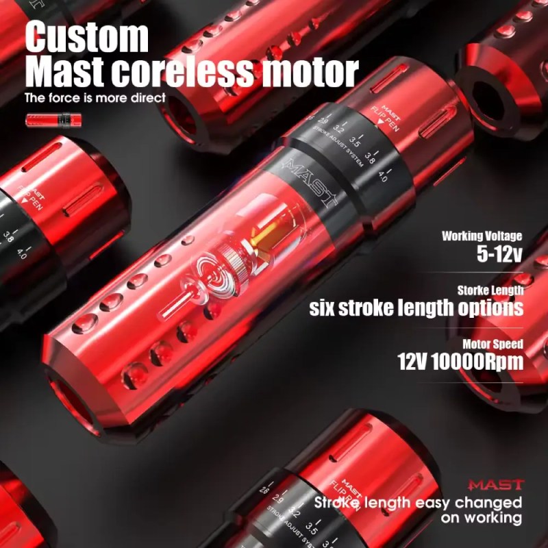 Maszynka do tatuażu MAST Flip Rotary Purple Gradient - obrazek 5